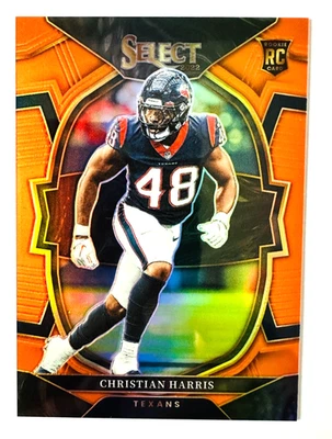 2022 Panini Select Christian Harris ORANGE Prizm RC SP #/49 Texans Rookie! - Image 1 of 3
