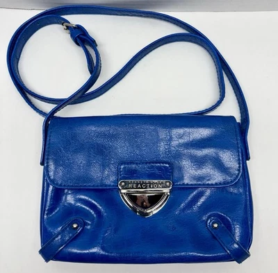 Mini bolso de mano pequeño azul eléctrico KENNETH COLE REACTION Y2K Foto 1 de 4