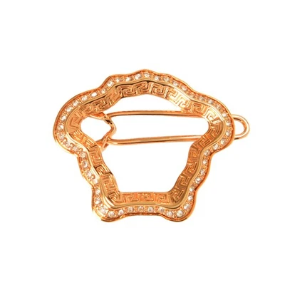 Versace Gold Color Medusa Shape Hair Clip - Image 1 of 3