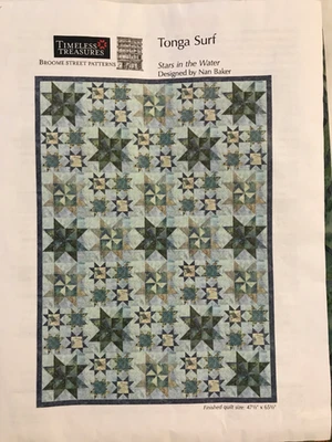 Kit Trapunta Stelle nell'Acqua Tesori Senza Tempo Tonga Surf Batiks - Immagine 1 di 4