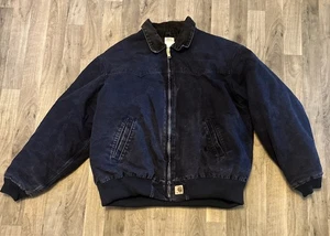 Chaqueta De Colección Carhartt 2XL Santa Fe Azul Medianoche J14 MDT Para Hombre - Imagen 1 de 4