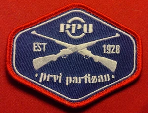 PPU EST 1928 "prvi partizan" Crossed Rifles Patch SHOTSHOW H&L AMMUNITION SERBIA - Picture 1 of 8
