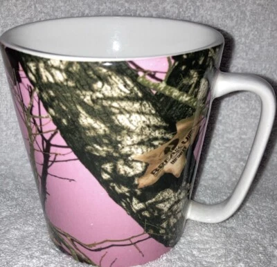 Taza de té de café de cerámica camuflaje rosa Mossy Oak Break Up Infinity 16 oz Foto 1 de 4
