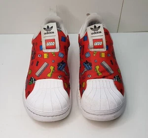 ADIDAS SUPERSTAR 360 X LEGO COLLAB SIZE 1UK EUR33 BOYS GIRLS TRAINERS SHOES - Picture 1 of 24
