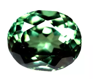 Certified Natural Ceylon Green Sapphire Oval Cut Loose Gemstone 3.40 Ct - Picture 1 of 6