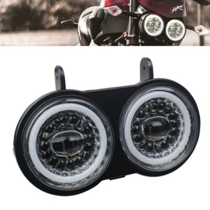 For Buell XB9S XB12S 2003 2004 2005-2010 LED Headlight Hi-Lo DRL White Halo Ring - Foto 1 di 11