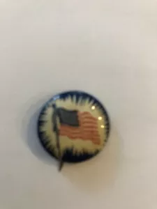 VINTAGE PINBACK BOTTONE BANDIERA AMERICANA USA 3/4" - Foto 1 di 3