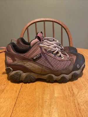 Sapato de caminhada feminino Oboz Firebrand II cintura baixa impermeável roxo atlético tamanho 7 - Imagem 1 de 4
