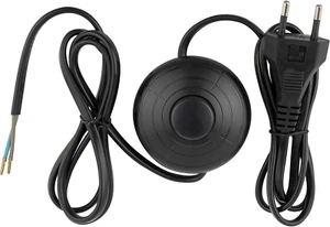 0505666555 Cavo Con Spina Europea E Interruttore a Pedale, Nero - Foto 1 di 12