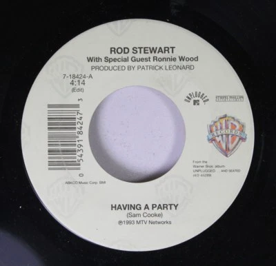Rock 45 Rod Stewart W/ Ronnie Wood - Having A Party / Sweet Little Rock And Roll - Image 1 of 2