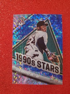 2022 Panini Mosaic KEN GRIFFEY Jr. 1990s Stars Blue Camo Prizm #291 Mariners