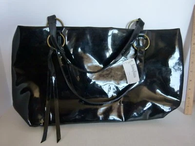 Vintage New old stock Nieman Marcus Black Patent Leather Handbag Purse with tag  - Image 1 of 4