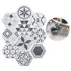 10 Hexagon Tile Floor Stickers   Industrial Style Peel And Stick