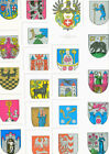 Postkarten farbig Wappen mittel- & ostdeutscher Städte Set 5/IV/91-111