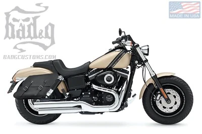 Harley DYNA правой стороне черный соло сумка седельная сумка - DR051 BAD&G CustomS - Изображение 1 из 4