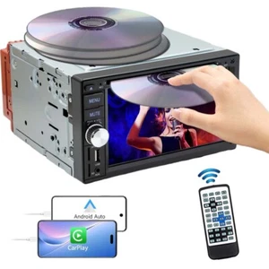 6.2" Apple Carplay 2 Din Bluetooth DVD CD Player Car Radio Stereo Touch Screen - Picture 1 of 14