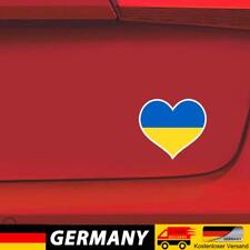 Produktbild - Heart Shape Ukrainian Flag Car Stickers Ukraine Auto Window Decal (10pcs)