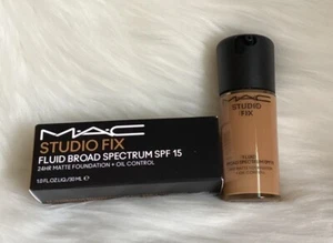 Base mate M.A.C STUDIO FIX FLUID amplio espectro FPS 15 ~ C8 ~ 24 HORAS 1 OZ NUEVA EN CAJA - Imagen 1 de 4