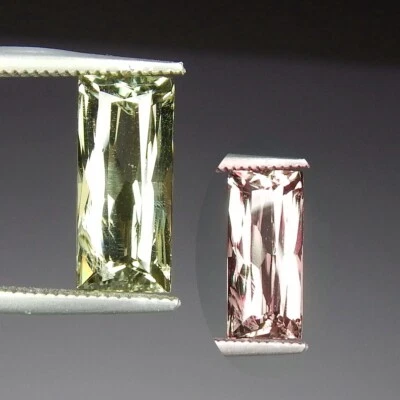 MEJOR 4ct Verde Rojo Cambio de Color Diáspora Natural Minado Sin Calentar Baguette Pavo Foto 1 de 4