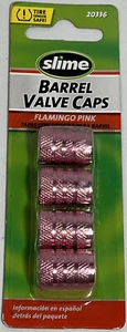 (4-Pk) Slime Barrel Valve Caps Flamingo Pink 20336 - Picture 1 of 2