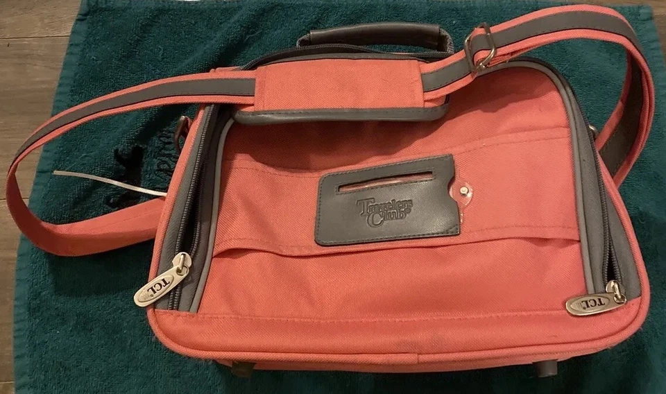 "Bolso de mano pequeño Travelers Club rosa - rosa 12 X 9 X 7"" bolso rígido usado en excelente estado" Foto 1 de 4