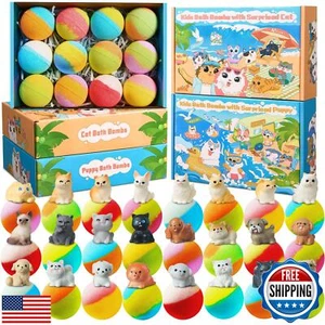 JuraFizz Easter Bath Bombs for Kids with Surprise Inside, 24 Pack Kids BathBo - Picture 1 of 5