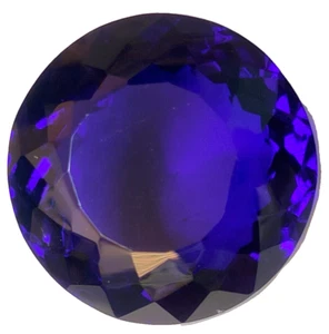 AAA Large Deep Blue Tanzanite 139.05 Ct. Round Cut Loose Gemstone Gift for Women - Picture 1 of 6