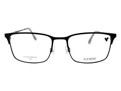 AUTHENTIC & NEW - FLEXON - E1132 002 54/18/145 - MATTE BLACK - EYEGLASSES & CASE