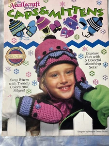 Needlecraft Shop Caps & Mittens Crochet 5 Sets Vintage Pre Owned - Picture 1 of 2