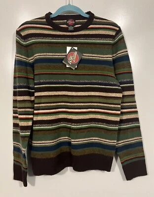 Suéter de Lana de Cordero Nick Danger Para Hombres Berenjena Rayas Talla S Nuevo con Etiquetas Foto 1 de 4