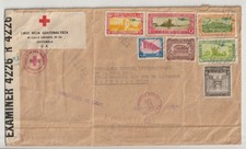 GUATEMALA Tolle Frankatur ROTES KREUZ Brief in die Schweiz, ZENSUR 1942