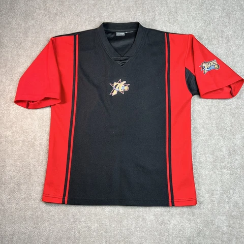 Vintage Pro Edge Y2K NBA Philadelphia 76ers Warm Up Shooting Shirt 23x28 Size XL Cover