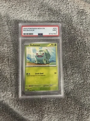 Bulbasaur Mew English 001 2023 PSA Grade 9 - Image 1 of 2