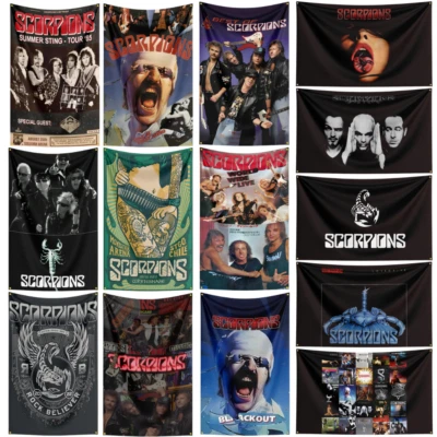 Scorpions Heavy Rock Metal Band Flag Banner Wall Tapestry + Brass Grommets - Image 1 of 4