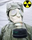 PREPPERS MODERN NBC SUIT + GAS MASK AND SEAL 1x FP5 FILTERS RADIATION PROTECT