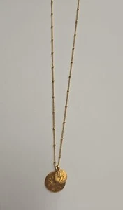 Satya 18k Gold Plated Over Brass Two Lotus Gold Coin Necklace - Bild 1 von 2