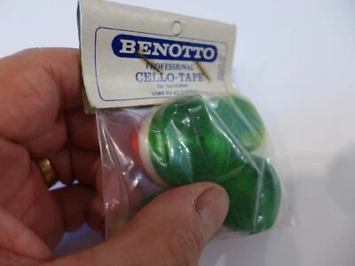 Benotto Handlebar tape tri-color green white red vintage pkg set with plugs - Image 1 of 2