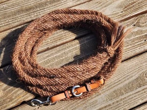 Medium Chestnut Brown 5/8” Mane Hair Show Lunge Line – 23.5ft - Mint Condition - Picture 1 of 5