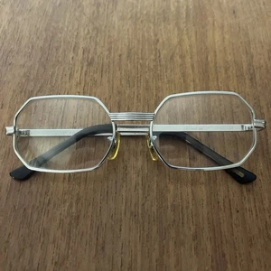 12K GF Octagonal Full Rim Silver Eyeglasses Rare 20/1000 Gilsan USA Gil San - Picture 1 of 5