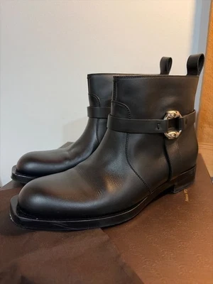 Gucci Horsebit Cirano Lux Calfskin Leather Ankle Boots Black Box & Dust Bag - Image 1 of 4