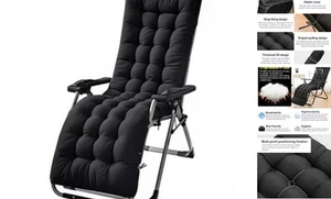 Zero Gravity Lounge Chair Cushion Replacement 67 Inch, 67 x 19 x 3.2 Black - Picture 1 of 7