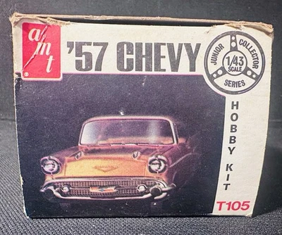 Vintage New AMT Mini 1957 Chevrolet Chevy Hobby Kit in Box T105 1:43 - Image 1 of 4