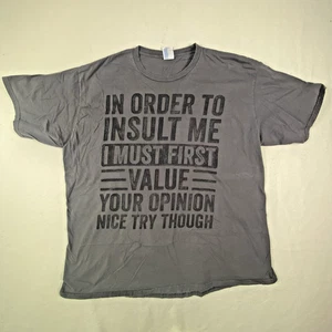 Funny Insult Sarcastic Graphic Novelty Tshirt 3XL Adult Tee Gray - Picture 1 of 7