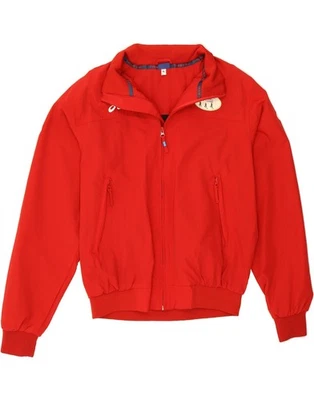 ASICS Mens Graphic Bomber Jacket UK 40 Large Red Nylon U106 - Image 1 of 4
