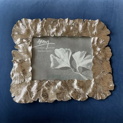 New Michael Aram Silver  Ginkgo Picture Frame 5x7 No Box - Image 1 of 4