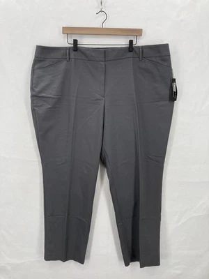 Apt. 9 Pantalones Mujer 24W Cortos Gris The Torie Rectos Pierna Recta Elastizados Trabajo Foto 1 de 4