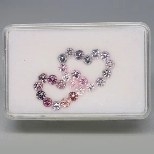 Round Diamond Cut 4 mm.Natural Fancy Color Spinel Myanmar 25Pcs/4.79Ct. - Picture 1 of 6