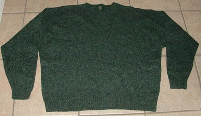 CLUB ROOM Speckled Green Sz XXL Stretchy100% Shetland Wool Crew Neck Sweater - Image 1 of 2