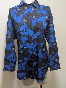 Vintage Diane von Furstenberg Women's Abstract Print Button Up Shirt Artcore - Picture 1 of 9