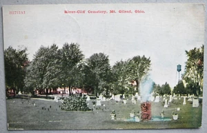 River Cliff Cemetery ~ Mt. Gilead Ohio Vintage 1913 POSTCARD - Picture 1 of 2